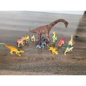Dinosaur Toy Figures Set, 10 Pieces, Assorted Types‎ and Colors, Kids